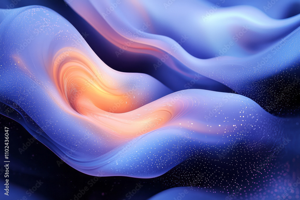 Fototapeta premium Abstract Gradient Flow with Spheres in Soft Pastel Tones