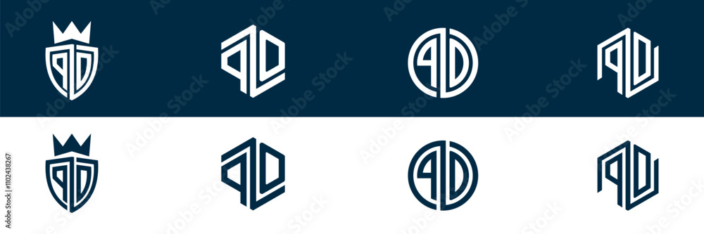 PO OP Trendy letter logo design PO OP Trendy letter logo design