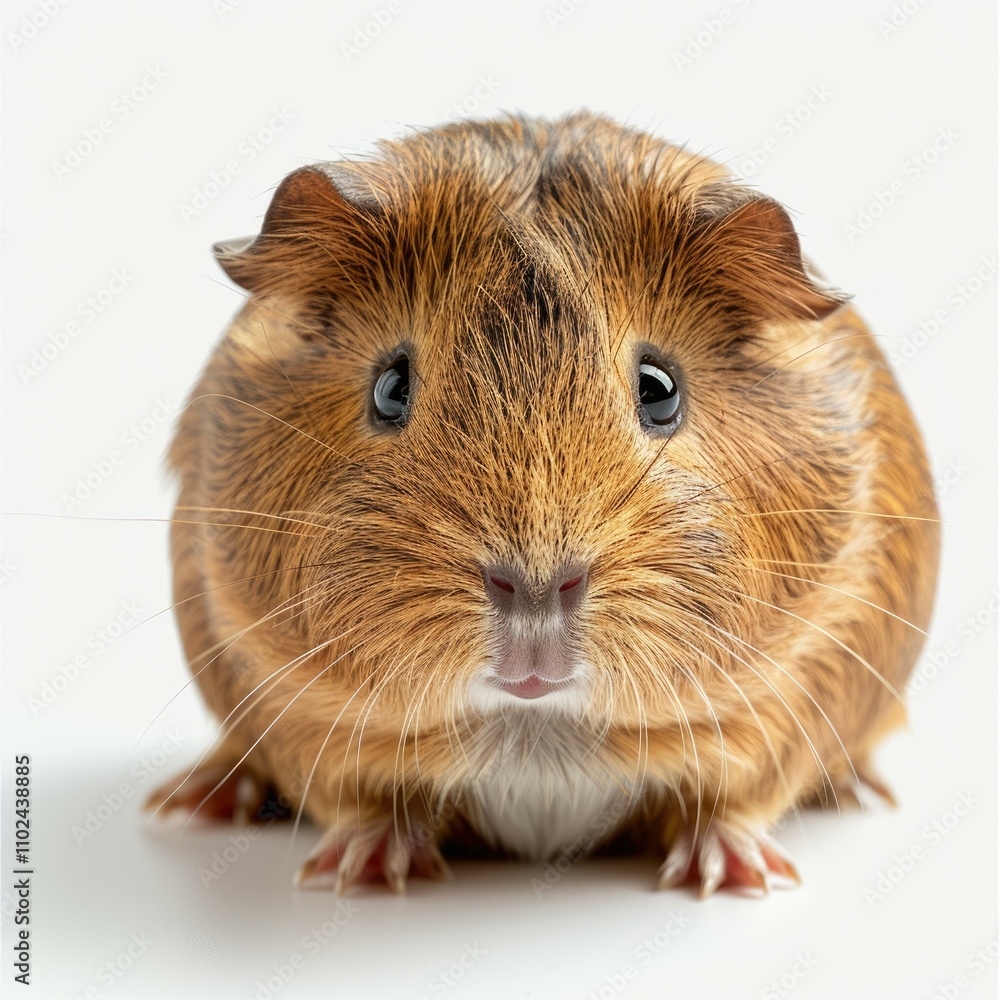 Coronet cavy portrait on white background. Coronet cavy portrait on white background.