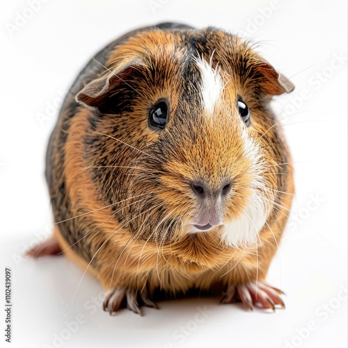 Greater guinea pig  Cavia magna  against white background  guinea pig  guinea pig photo