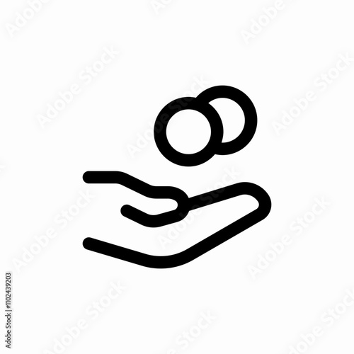 beggar alms icon sign vector