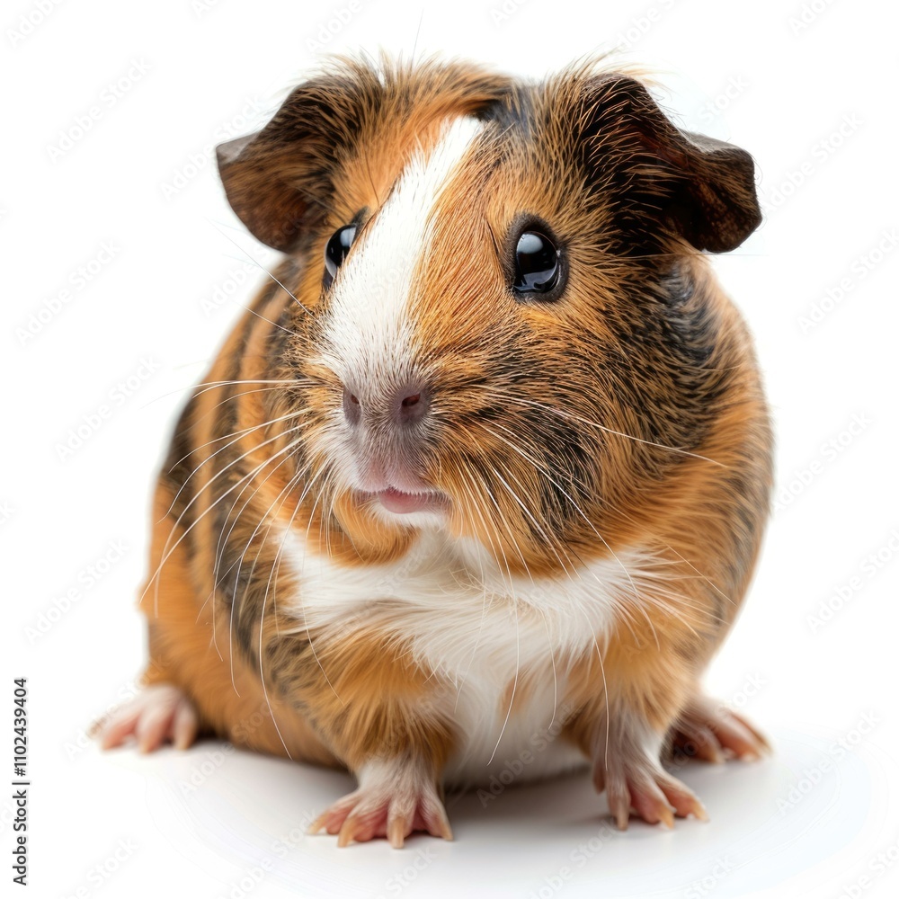 Repeated image of guinea pig on white background. Repeated image of guinea pig on white background.
