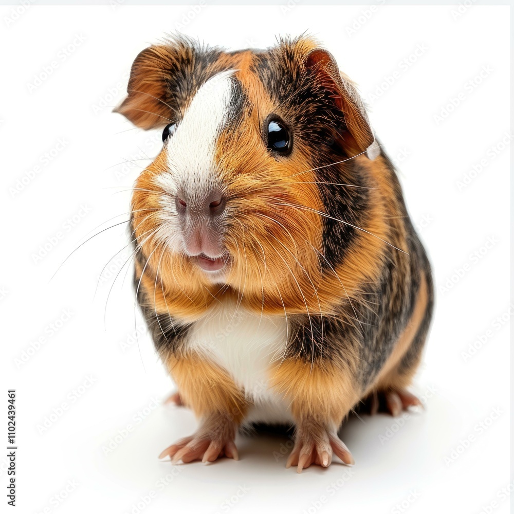 Repeated image of guinea pig on white background. Repeated image of guinea pig on white background.