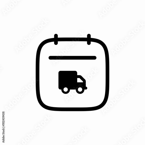 calendar delivery day icon sign vector