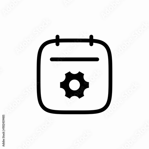 calendar management settings icon sign vector