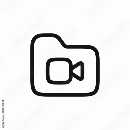 video files folder icon sign vector