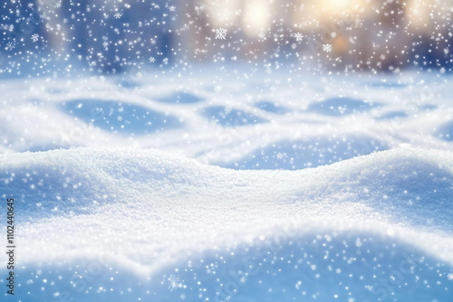 Wallpaper Mural Winter snow background with snowdrifts, with beautiful light and snow flakes on the blue sky in the evening, banner format, copy space. don't use any typography text or logo in photo,


 Torontodigital.ca