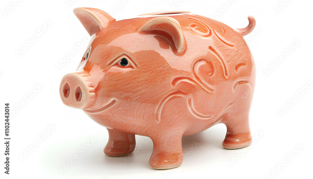 Piggy bank with clipping path. Isolated on white background Piggy bank with clipping path. Isolated on white background