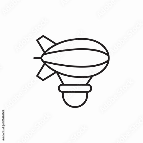 airship dirigible icon sign vector