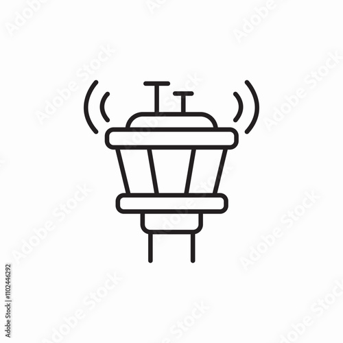 airport tower icon sign vector