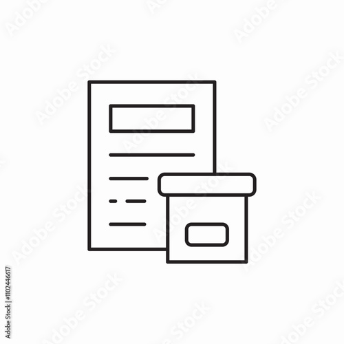 documents box icon sign vector