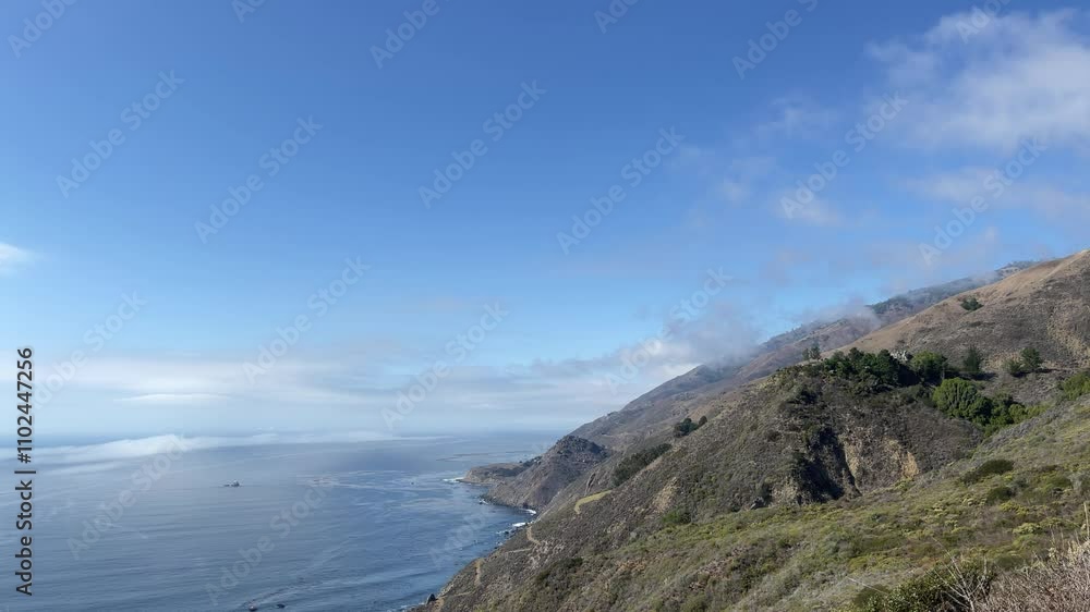 Time lapse of the beautiful and rugged coastline of Central California Time lapse of the beautiful and rugged coastline of Central California