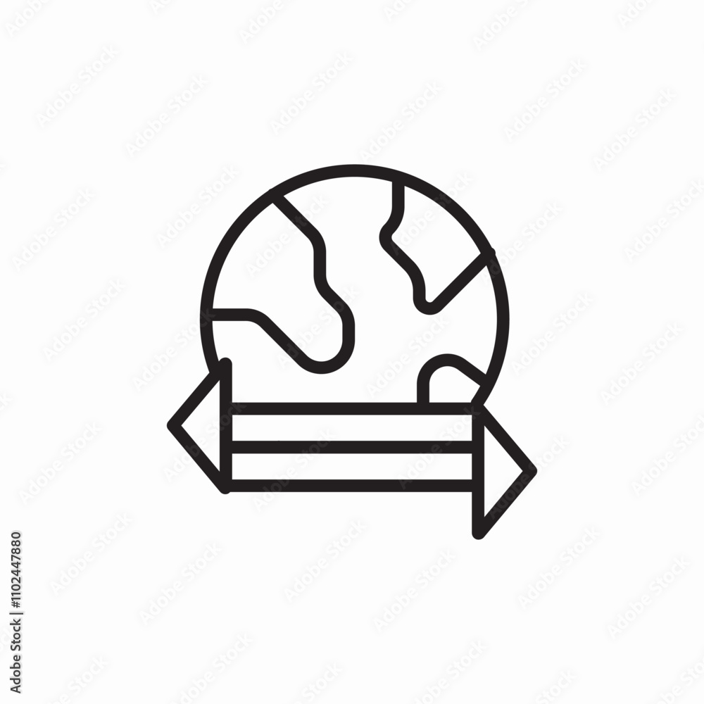 world flight direction icon sign vector world flight direction icon sign vector