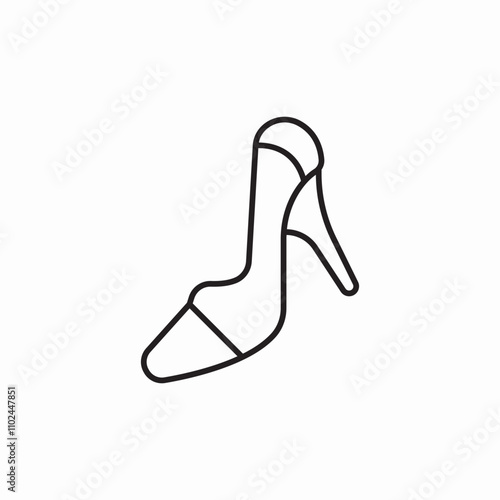 woman shoes hills icon sign vector
