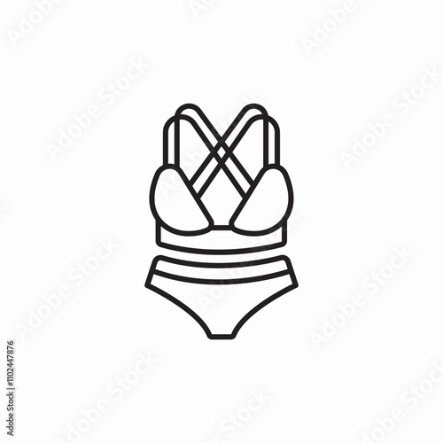 woman swimsuit icon sign vector