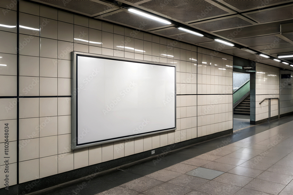 Urban advertising space for creative marketing campaigns in subway station Urban advertising space for creative marketing campaigns in subway station