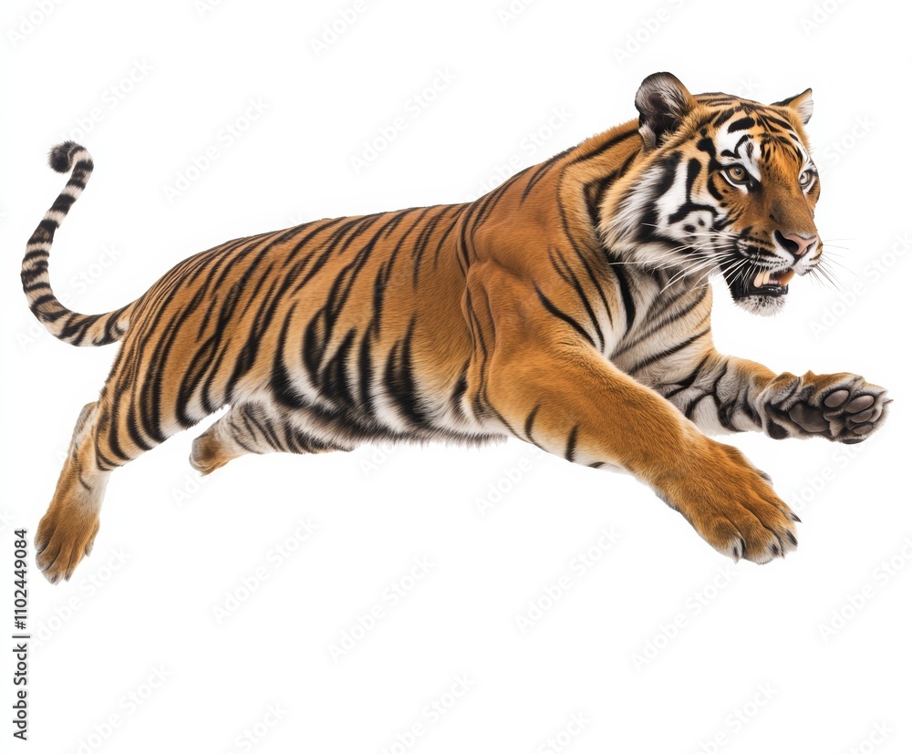 Fototapeta premium Bengal tiger isolated on white