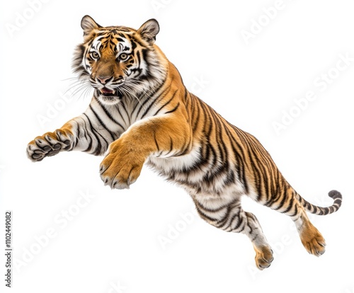 Bengal tiger isolated on white