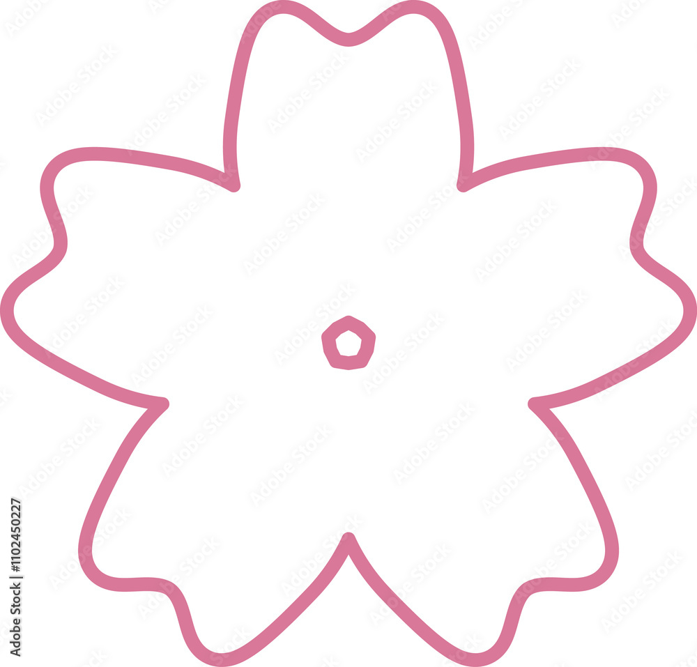 Pink Japanese cherry blossoms vector icon. Flowers, plants, spring, cute, etc. Pink Japanese cherry blossoms vector icon. Flowers, plants, spring, cute, etc.