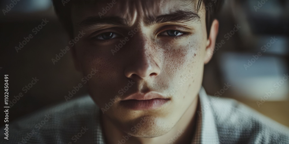 Sad Young Man Close-Up Portrait Sad Young Man Close-Up Portrait