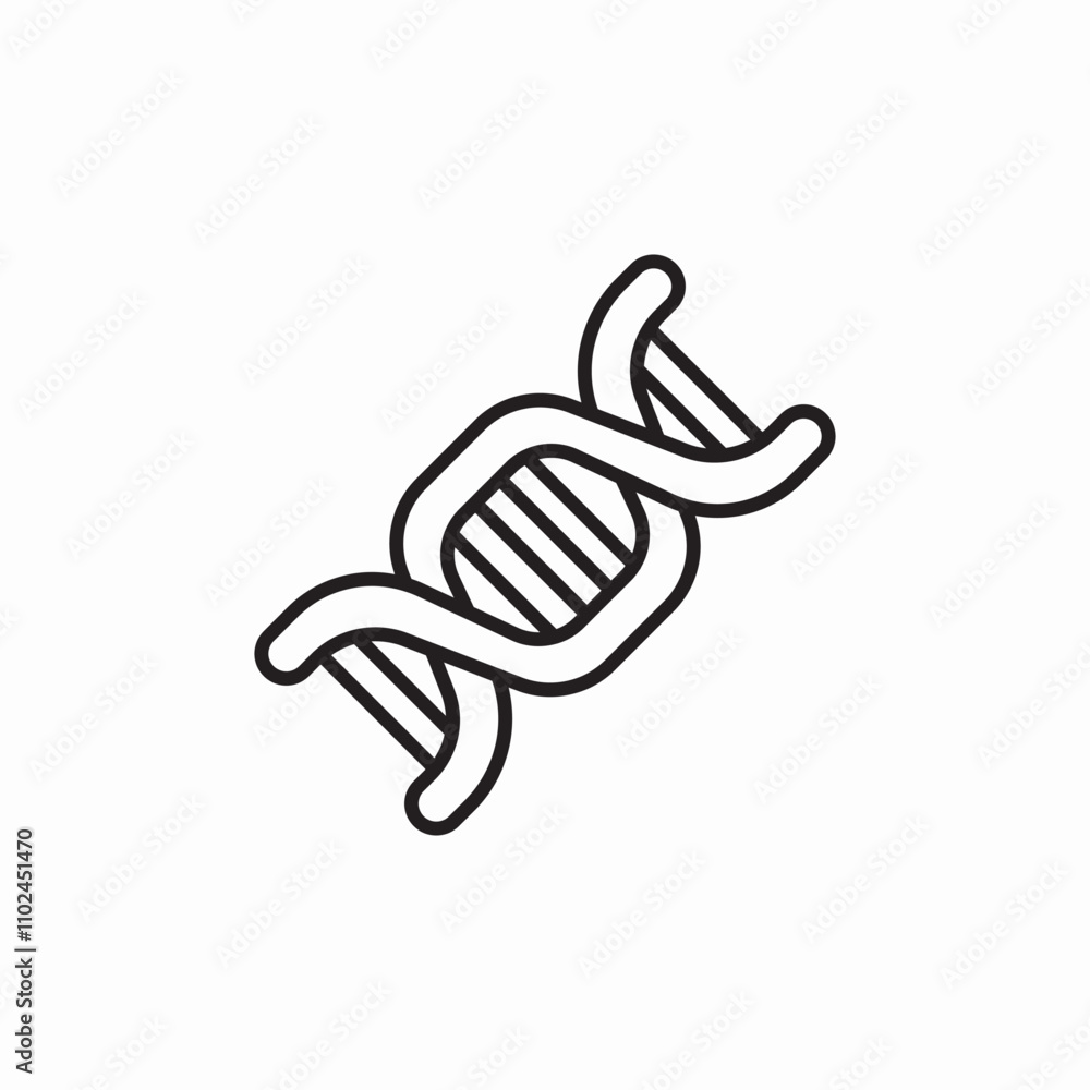 Fototapeta premium dna spiral icon sign vector
