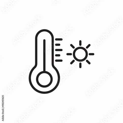 hot temperature thermometer icon sign vector