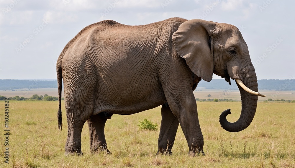 Obraz premium Big African Elephant in the Savannah