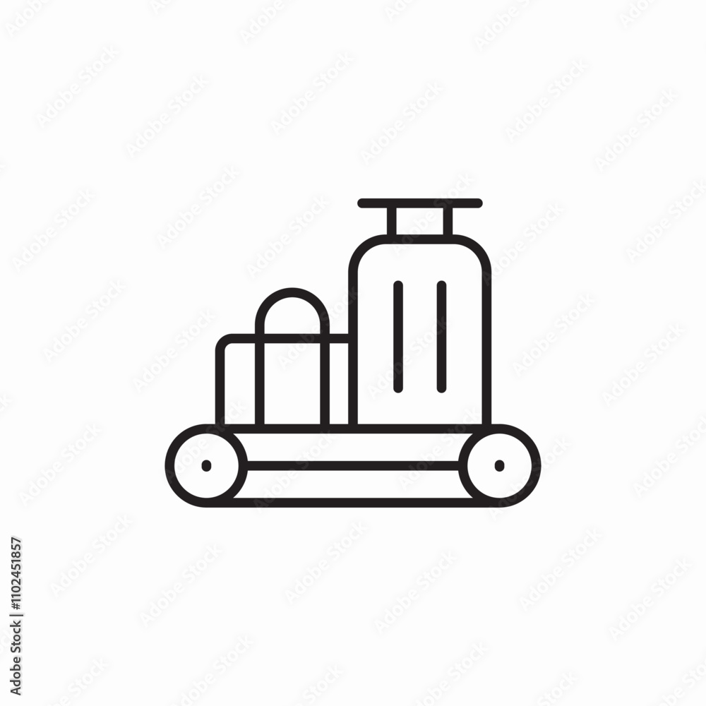 luggage conveyor airport icon sign vector luggage conveyor airport icon sign vector