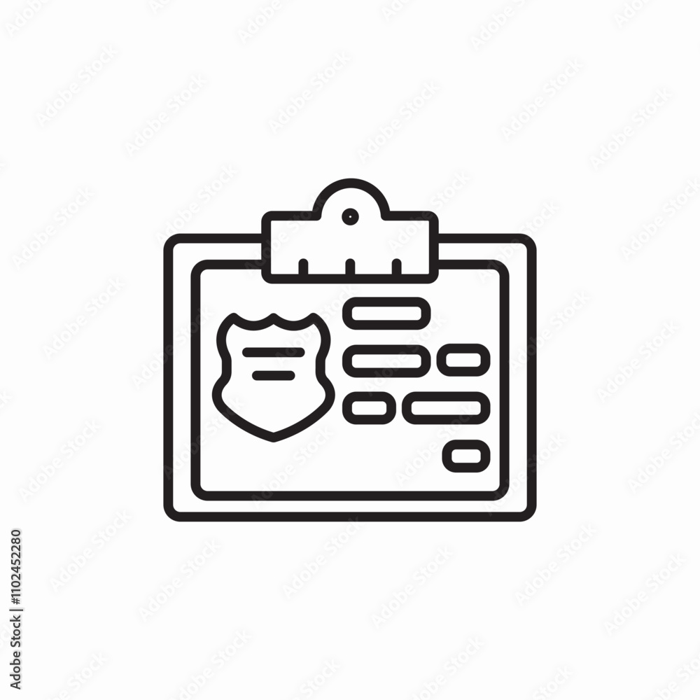 policeman id badge icon sign vector policeman id badge icon sign vector