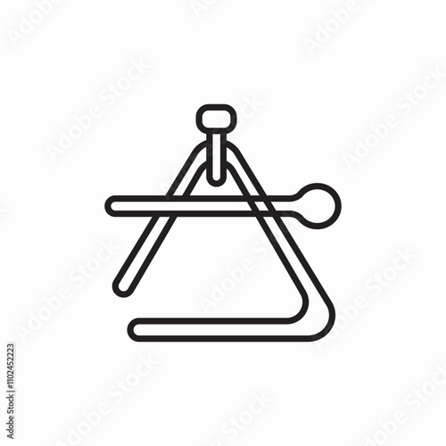 music triangle icon sign vector