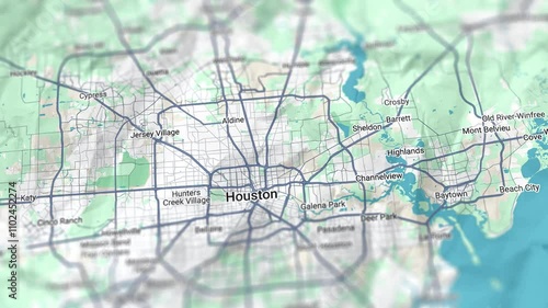 Houston Map USA, Slider Shot