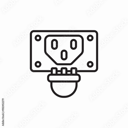 plug socket icon sign vector