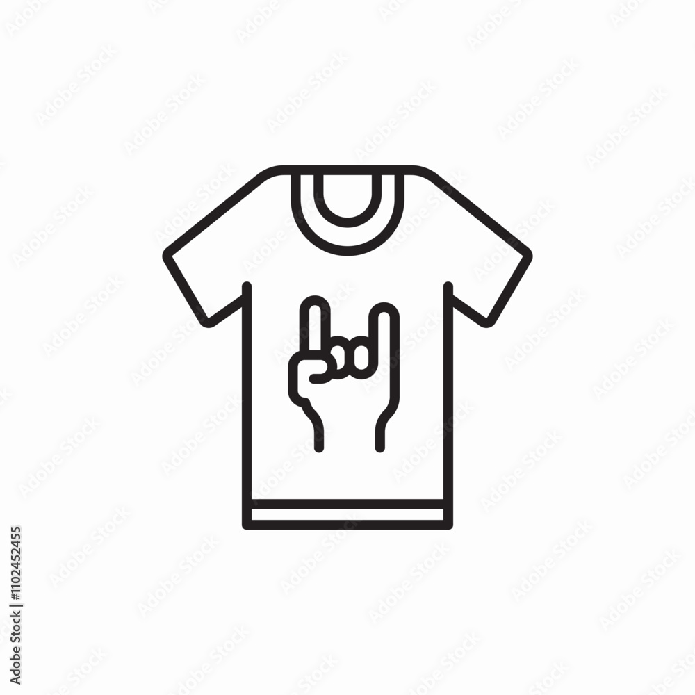 rock concert t shirt icon sign vector rock concert t shirt icon sign vector