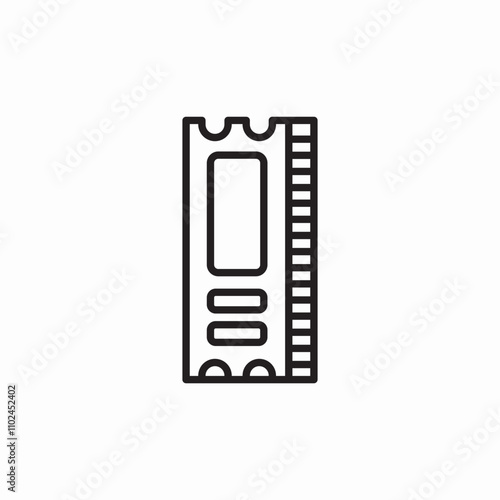 ram memory icon sign vector