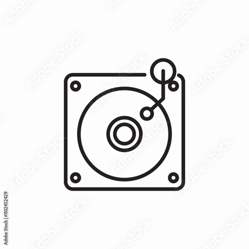 retro gramaphone icon sign vector