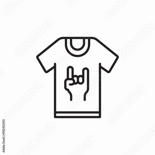rock concert t shirt icon sign vector