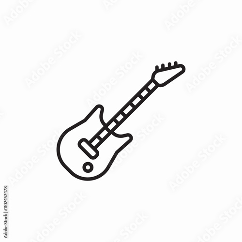 rock guitar icon sign vector