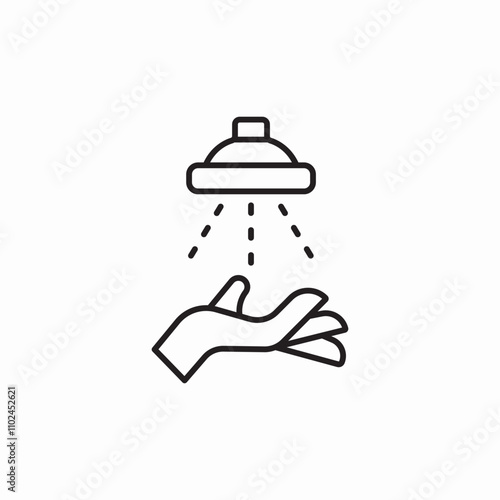 shower bathroom icon sign vector