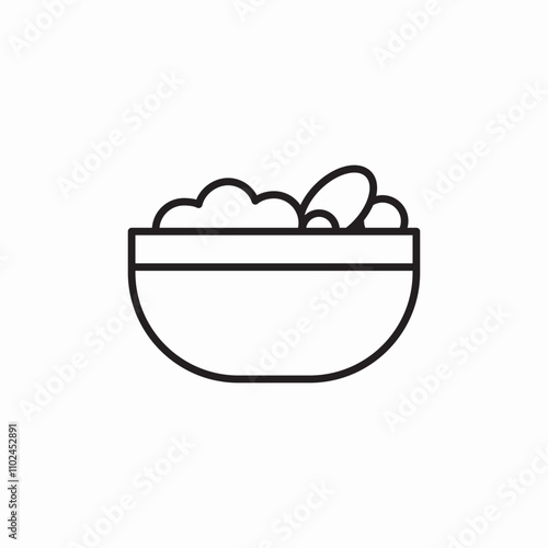 vegetable salad icon sign vector
