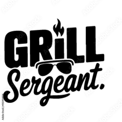 grill sergeant dad t-shirt design template svg cut vector file