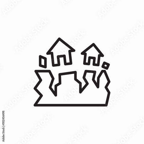 earthquake earthshake icon sign vector
