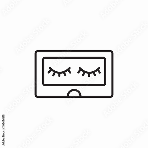 fake eyelashes icon sign vector