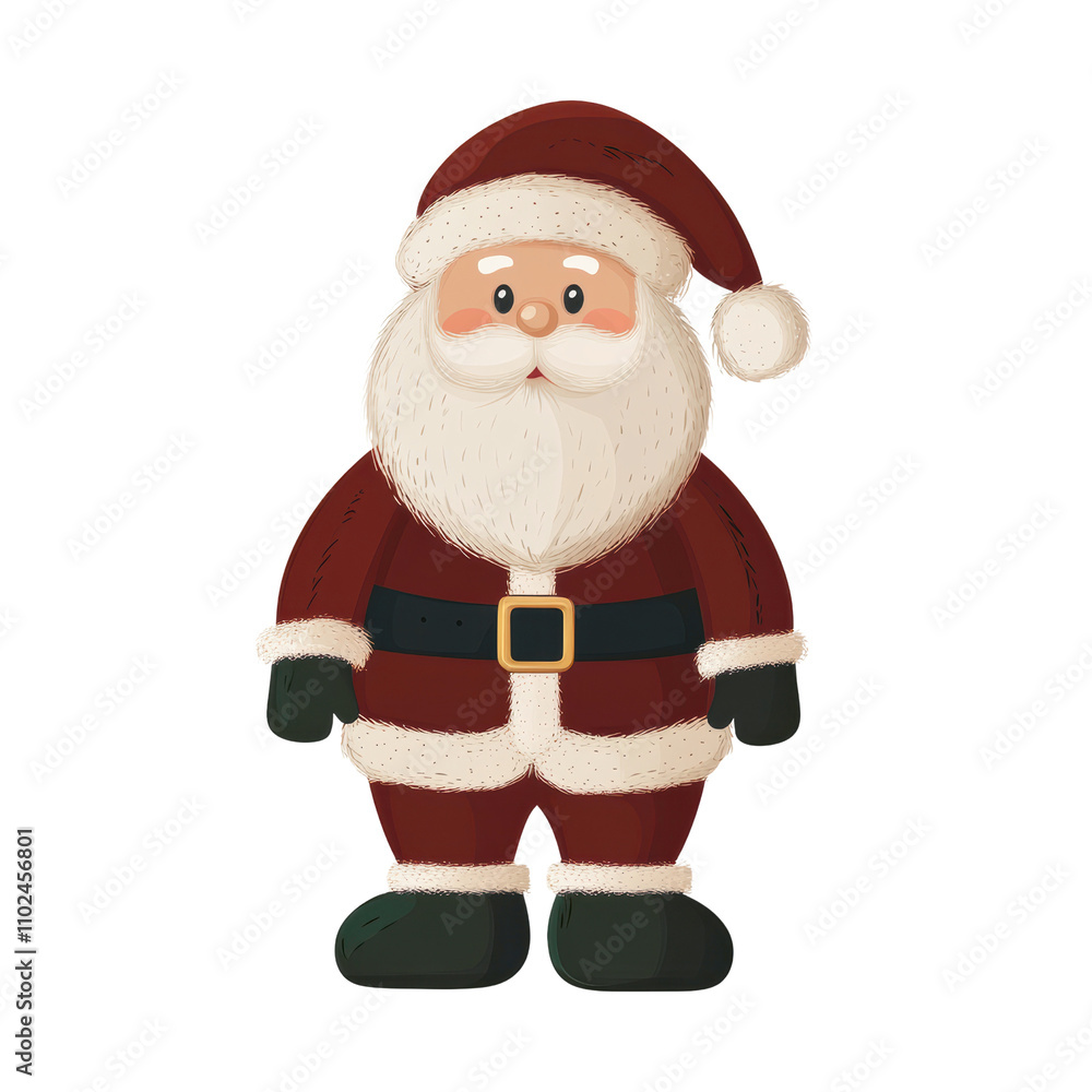 A charming and cheerful illustration of Santa Claus isolated on transparent background, cut out, png, cartoon illustration, perfect for capturing the festive spirit of Christmas A charming and cheerful illustration of Santa Claus isolated on transparent background, cut out, png, cartoon illustration, perfect for capturing the festive spirit of Christmas