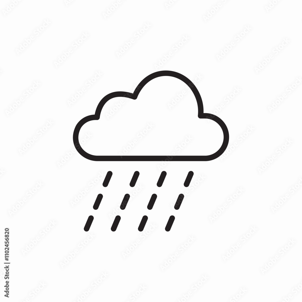 heavy rain cloud icon sign vector heavy rain cloud icon sign vector