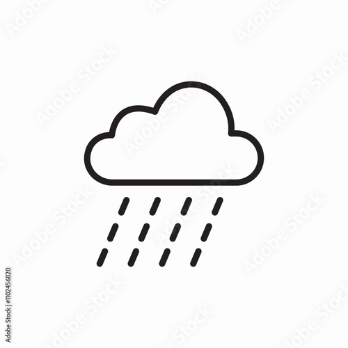 heavy rain cloud icon sign vector