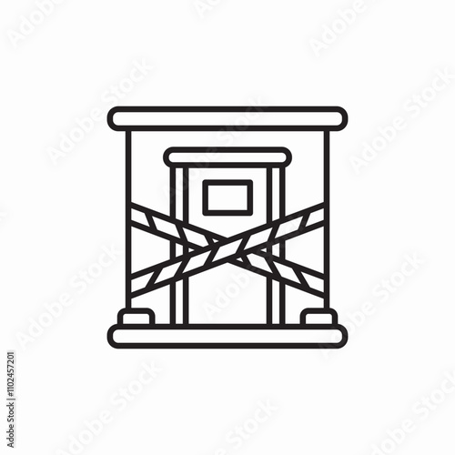 police closed door icon sign vector