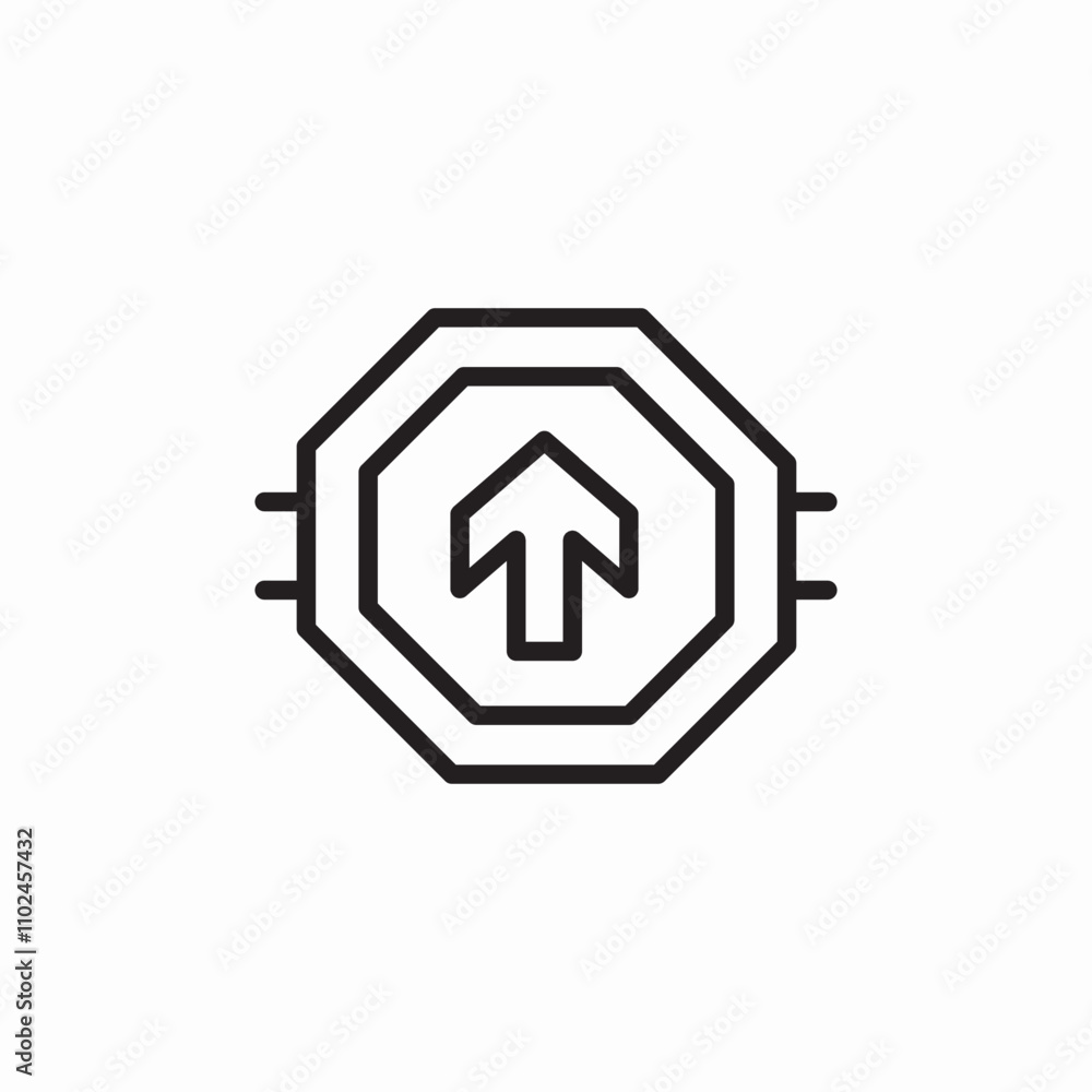 straight wayfinder icon sign vector straight wayfinder icon sign vector
