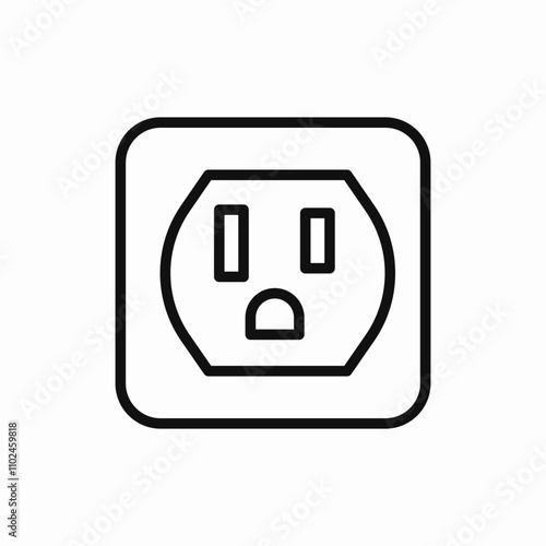 socket electric icon sign vector