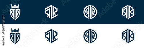 Free Download RR letter logo set design - GFXLoad