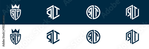 Free Download RT TR letter logo set design - GFXLoad